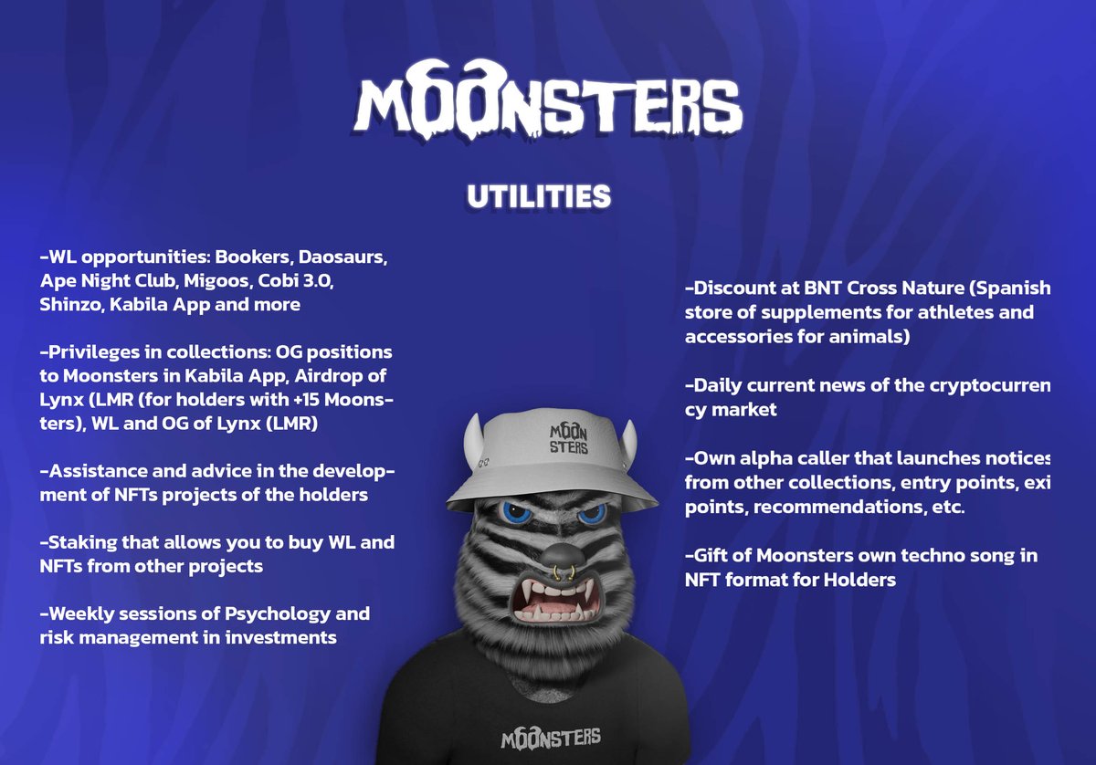 MOONSTERS 😈 (@nftmoonsters) on Twitter photo Benefits for Holders?
Check this ⬇️ Benefits for Holders?
Check this ⬇️