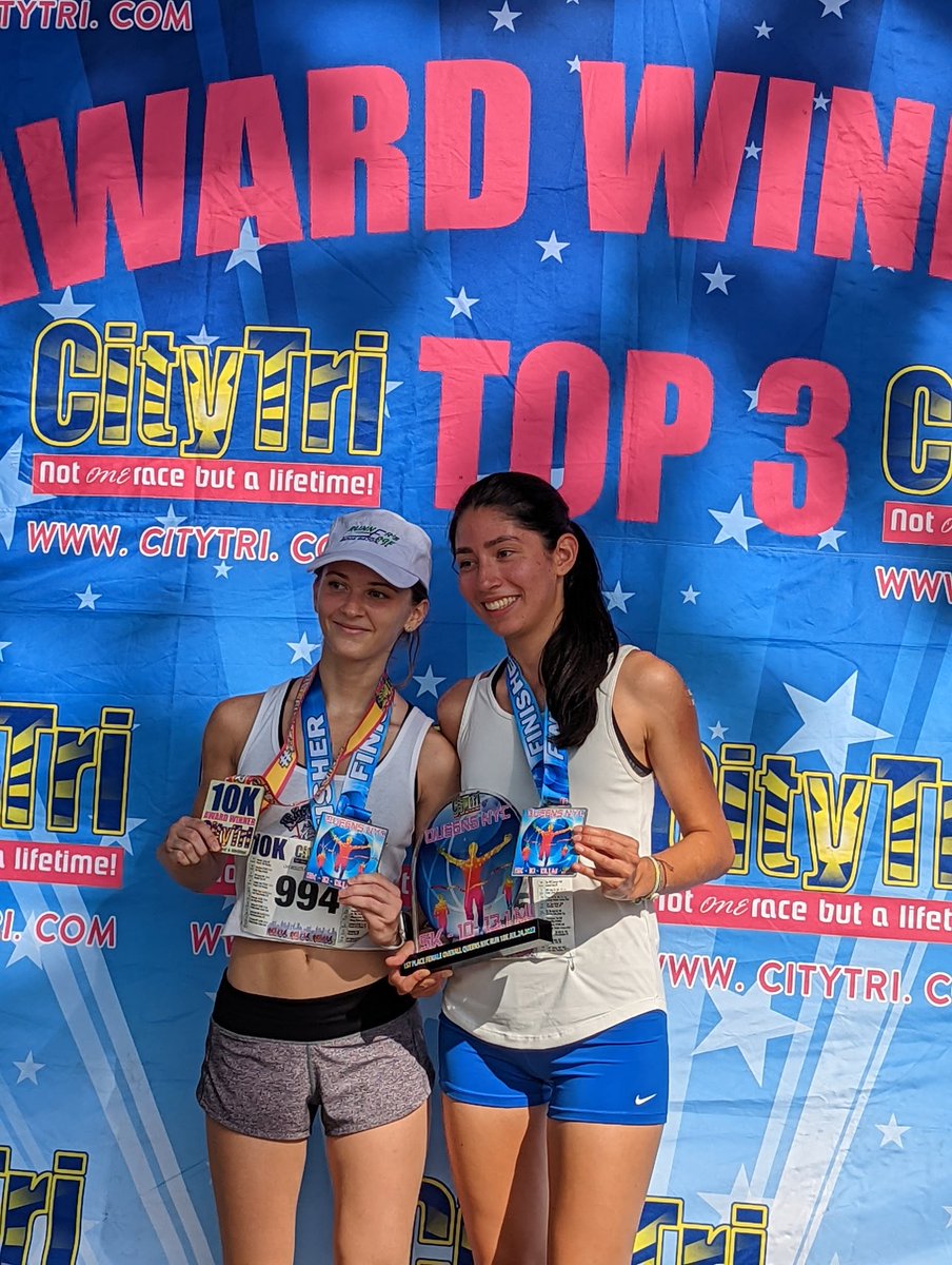 Summer running pays off. 
Grace wins the Citytri 10k and Cristina wins the age group section