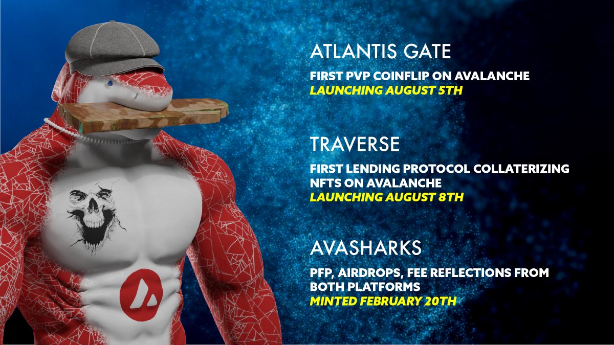 Avasharks's tweet photo. Traverse will launch shortly after Atlantis Gate
Both platforms are powered by #avasharks https://t.co/Wyy3u9NmhF