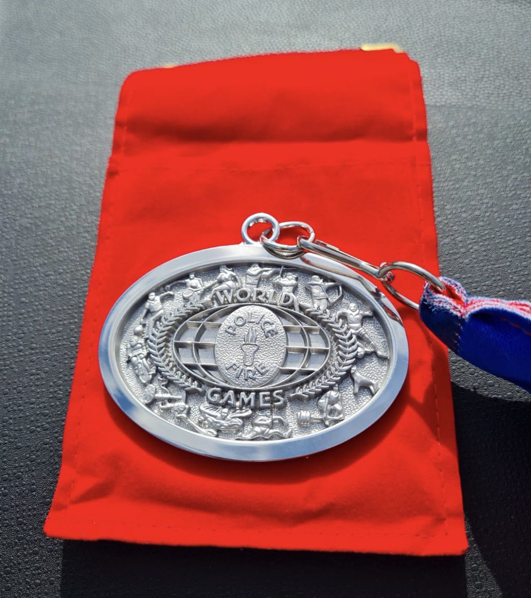 Superb silver medal for Garda Kate Brady from Dundalk Garda Station in the Push Pull event at the World Police and Fire Games in Rotterdam #wpfgrotterdam2022 #wpfg2022