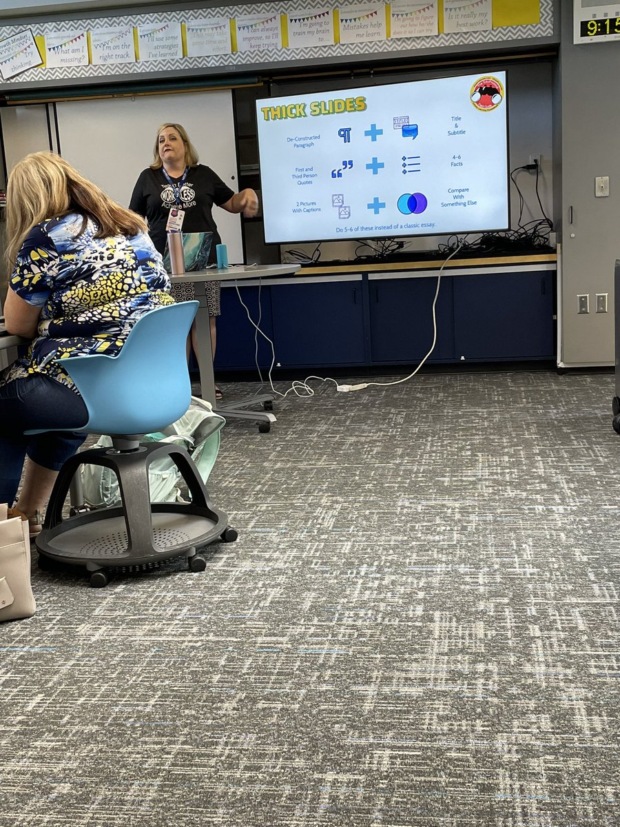 Fantastic morning session with the amazing <a href="/KVoge71/">Kimberly Voge</a>! All of the learning about thick slides. #eduprotocols #T3Eduprotocols #BetterTogether