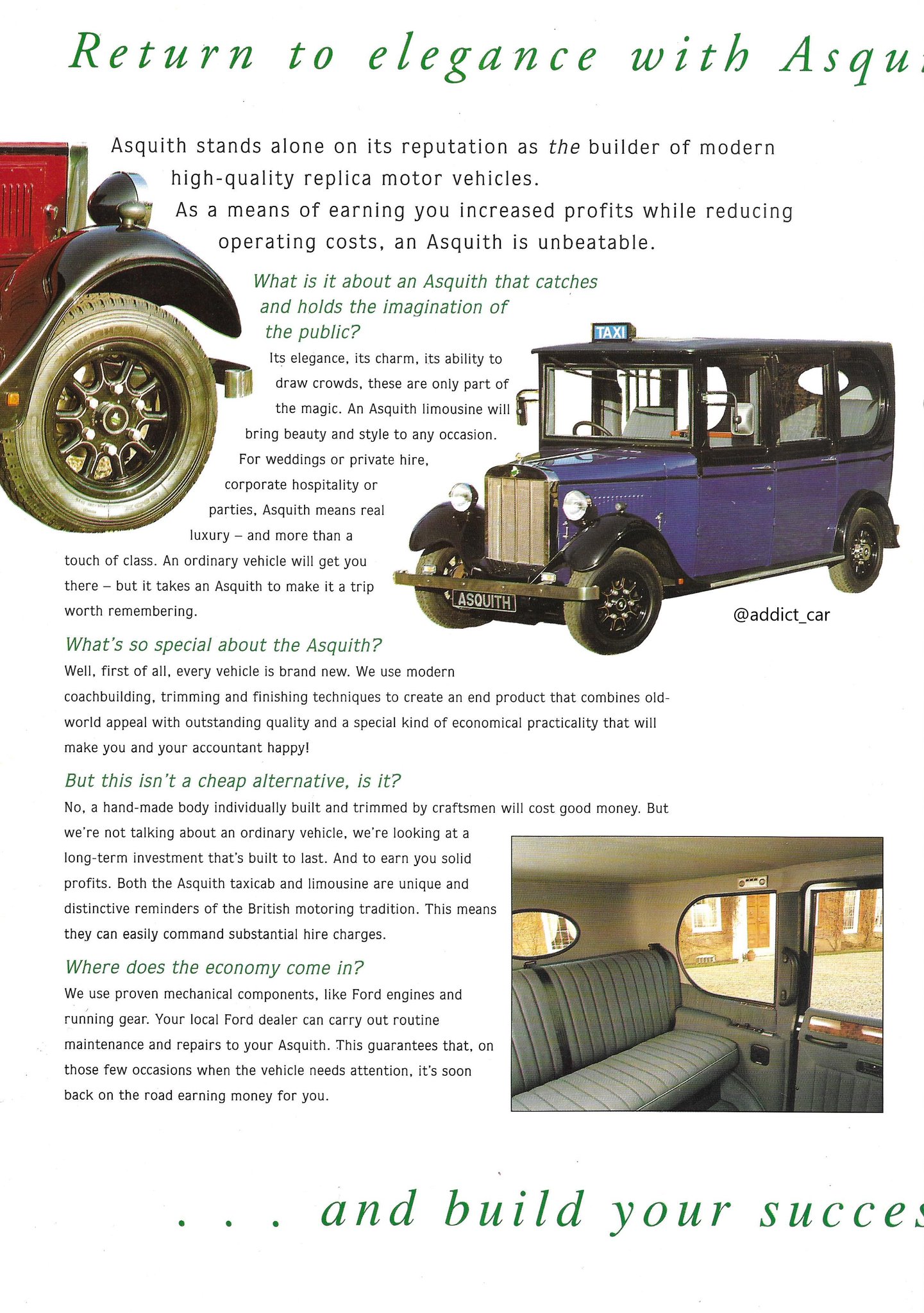Car Brochure Addict on Twitter "Asquith Motor Carriage Company was