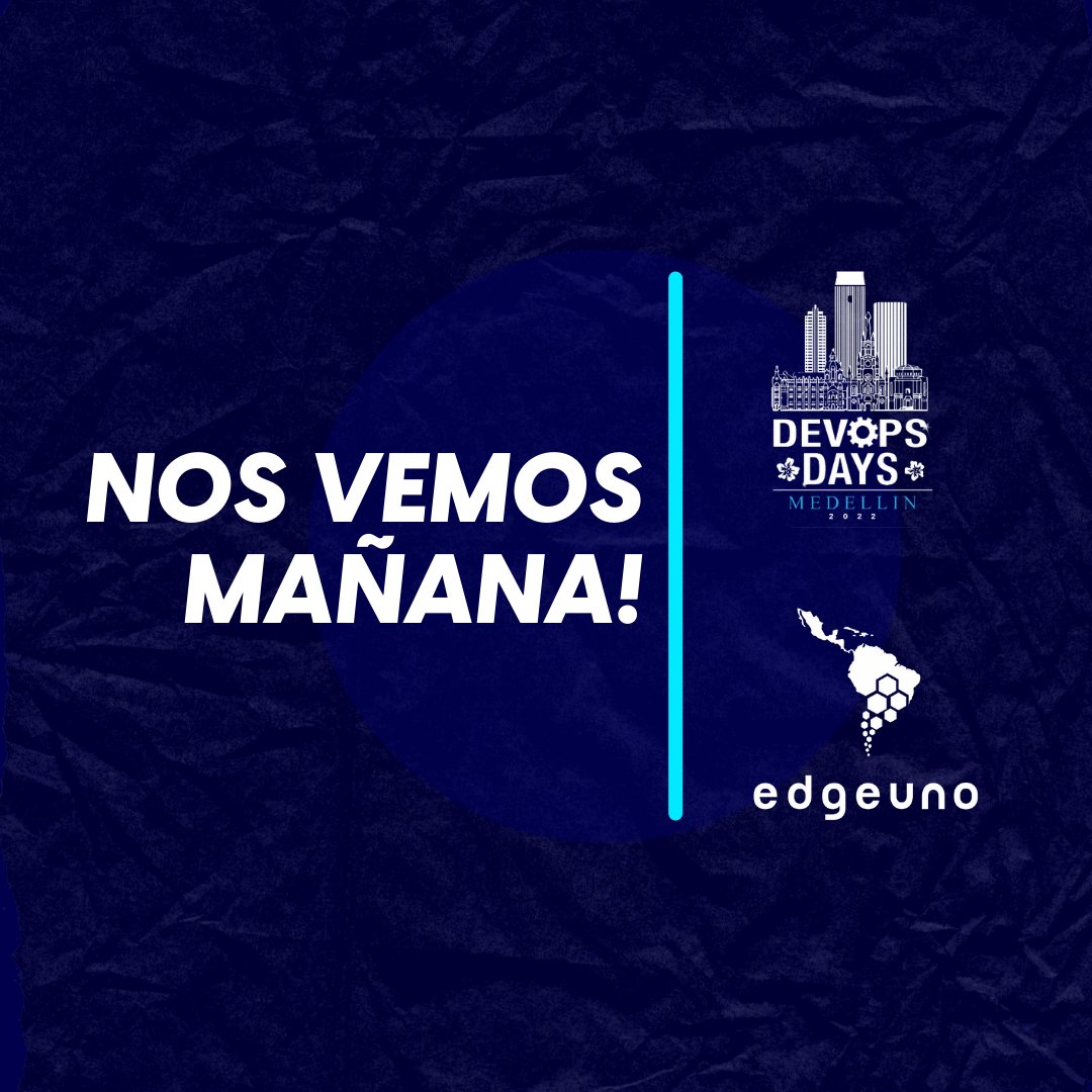 EdgeUno's tweet image. ¡Queda 1 día para @DevopsdaysMed!  

¡Únate a nosotros en Medellín, Colombia, del 28 al 29 de julio para hablar sobre Edge, Cloud y Conectividad en América Latina y los mercados emergentes! 🚀

#edgeuno #edgeunonews #devopsdays #devopsdaysmedellin #medellin