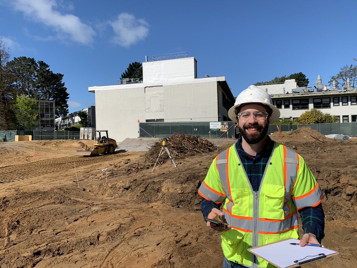 SlateGeotech's tweet photo. Geologists have all the fun! Tom Clifford enjoying a day of field work at SFSU. #fieldwork #geotechnicalengineering #geology #geologistshaveallthefun https://t.co/izOl62v7hc