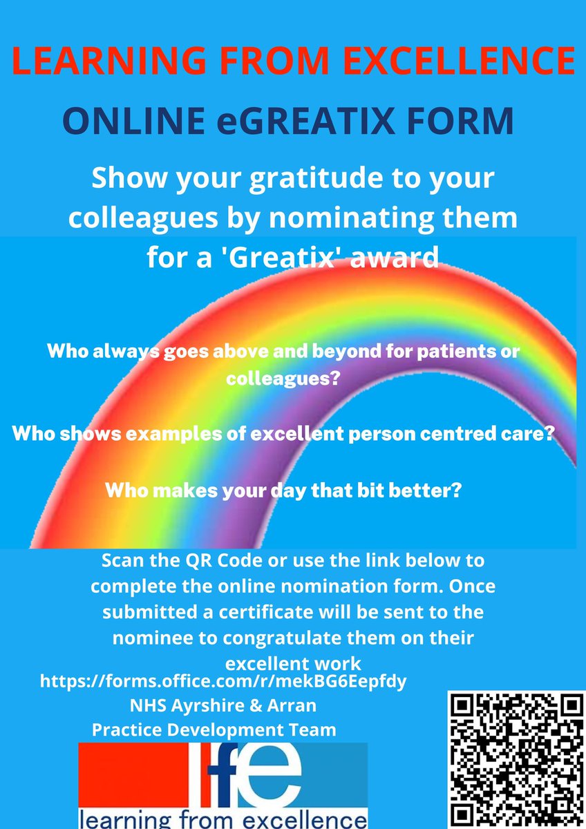 NHSAAA Practice Development (@pd_nurseseic) on Twitter photo Know anyone <a href="/NHSaaa/">NHS Ayrshire & Arran</a> that deserves a Greatix? Let’s capture and celebrate the excellent work they do <a href="/NHSaaaEiC/">NHSaaaExcellenceInCare</a> @Jennypenny2006 <a href="/jenniferPN10/">Jennifer Wilson</a> #celebratesuccess #learningfromexcellence #bestteaminayrshire #staypositive Know anyone <a href="/NHSaaa/">NHS Ayrshire & Arran</a> that deserves a Greatix? Let’s capture and celebrate the excellent work they do <a href="/NHSaaaEiC/">NHSaaaExcellenceInCare</a> @Jennypenny2006 <a href="/jenniferPN10/">Jennifer Wilson</a> #celebratesuccess #learningfromexcellence #bestteaminayrshire #staypositive