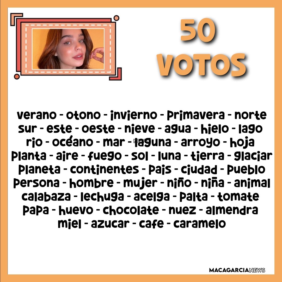 macagvotes's tweet image. 📥 | DINÁMICA KCA; 50 votos por persona 

- comenta las palabras que aparecen en la imagen usando los ht 

#MacarenaGarcia #Humbe #JoaquinBondoniFashion #FerV #FerVCHILE #KCAMexico