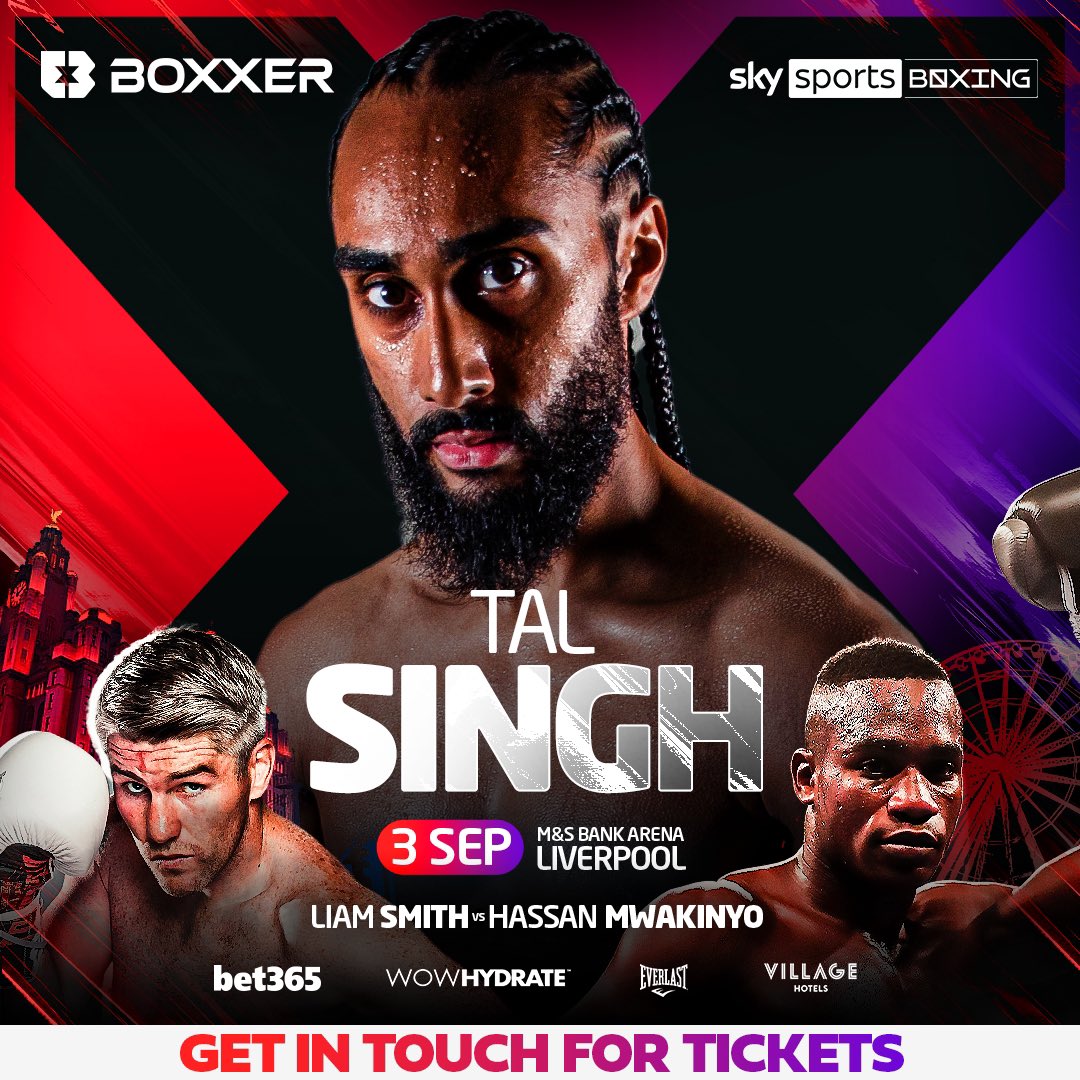 Excited to announce I will be fighting September 3rd live on @skysports in my hometown of Liverpool at the M&S Bank Arena. FOR TICKETS PLEASE DM ME OR USE THE LINK IN MY BIO AND VISIT talsingh.com/fight-tickets #TalSingh @boxxer