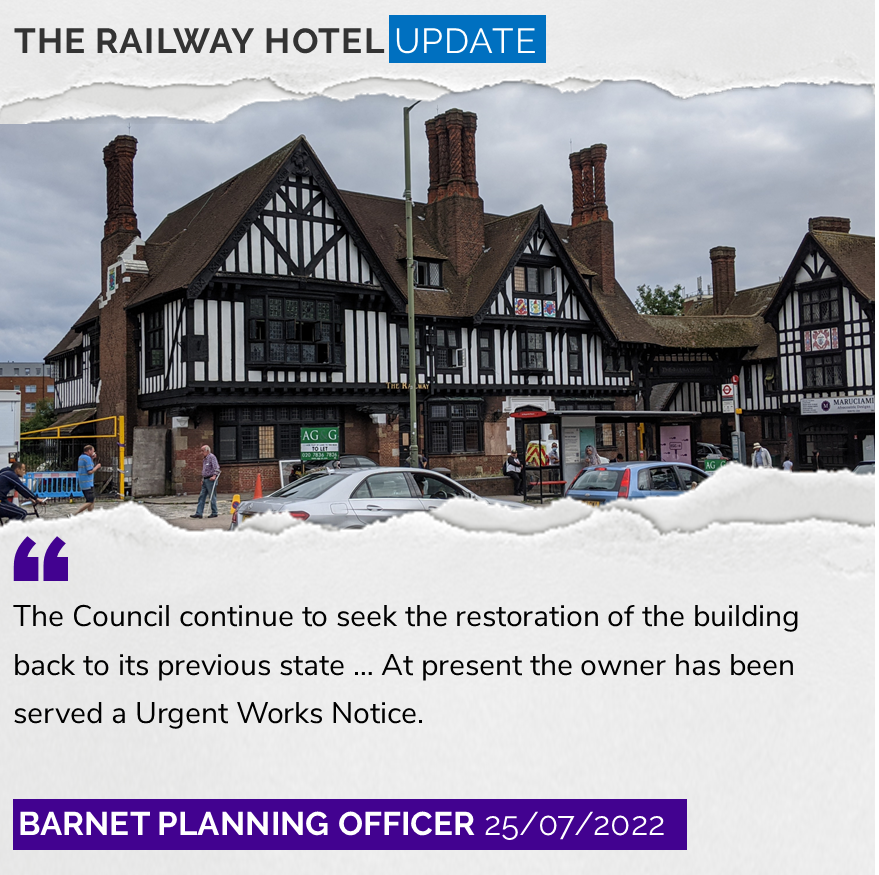 An update on the #RailwayHotelEdgware courtesy of <a href="/edgwarevoice/">Edgware Voice</a>. Read in full here: sites.google.com/view/edgwarevo…