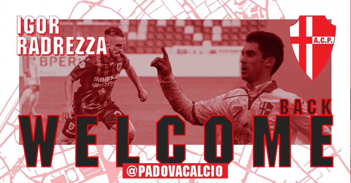 PadovaCalcio's tweet photo. Formalizzato l’accordo con il centrocampista classe 1993 Igor Radrezza prelevato a titolo definitivo dalla #Reggiana. #Radrezza ha siglato con il #Padova un contratto fino al 30 giugno 2024.
https://t.co/inMcc7Tj5j https://t.co/sVqjFkxHqe