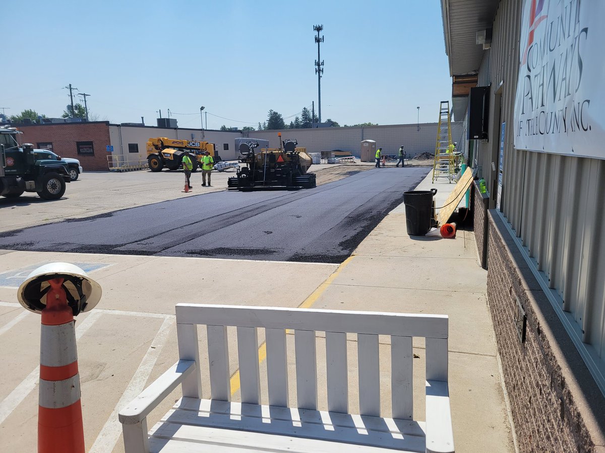 CPSteeleCounty's tweet photo. Flooring is in and parking lot is in progress as I send this!! #almostmovingday https://t.co/faPMxep0XP