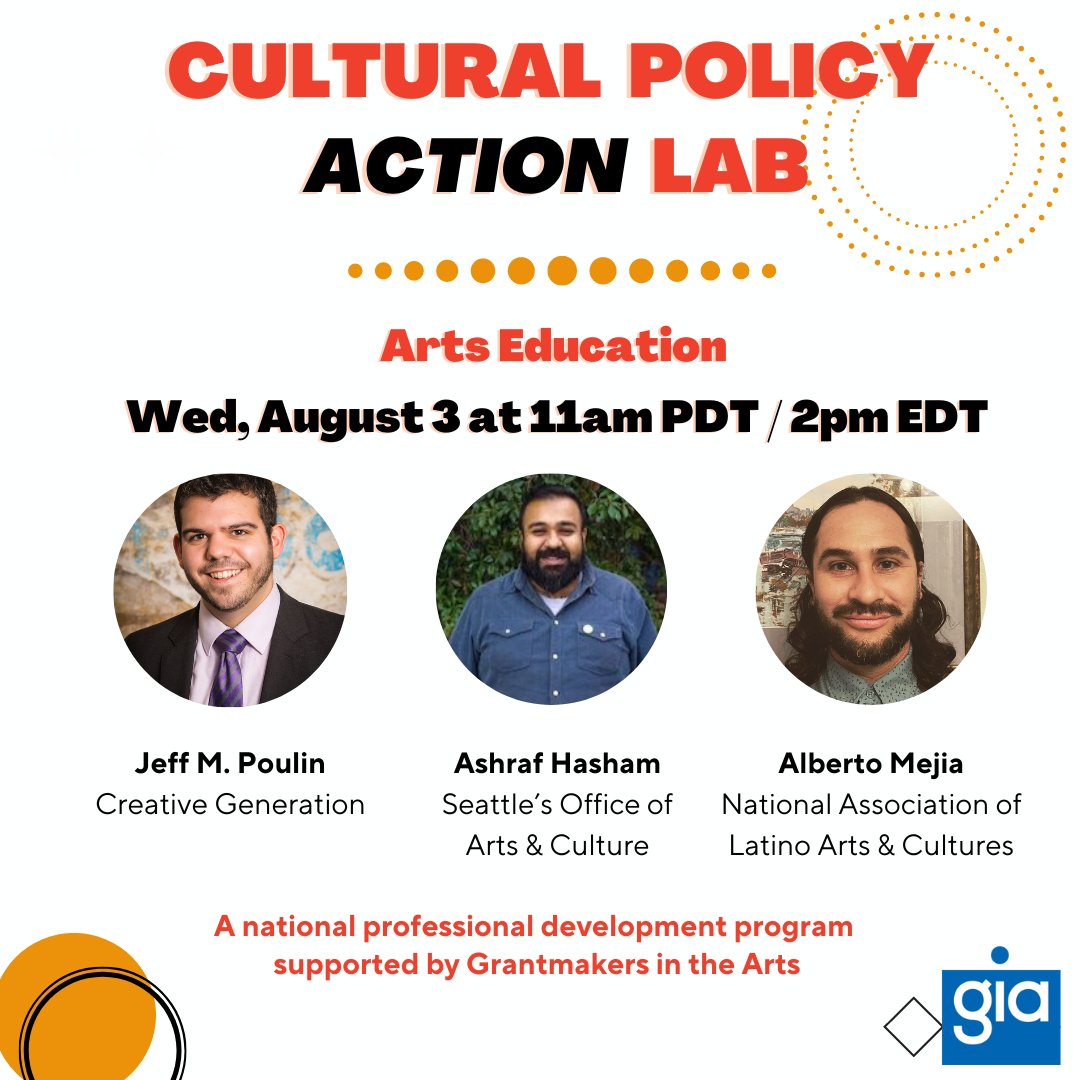 **CPAL Learning Series Alert**

Session 5: Arts Education with Creative Generation. Visit our website for more info: bit.ly/3LEBqAr

#CPAL #GIArts #ArtsEducation