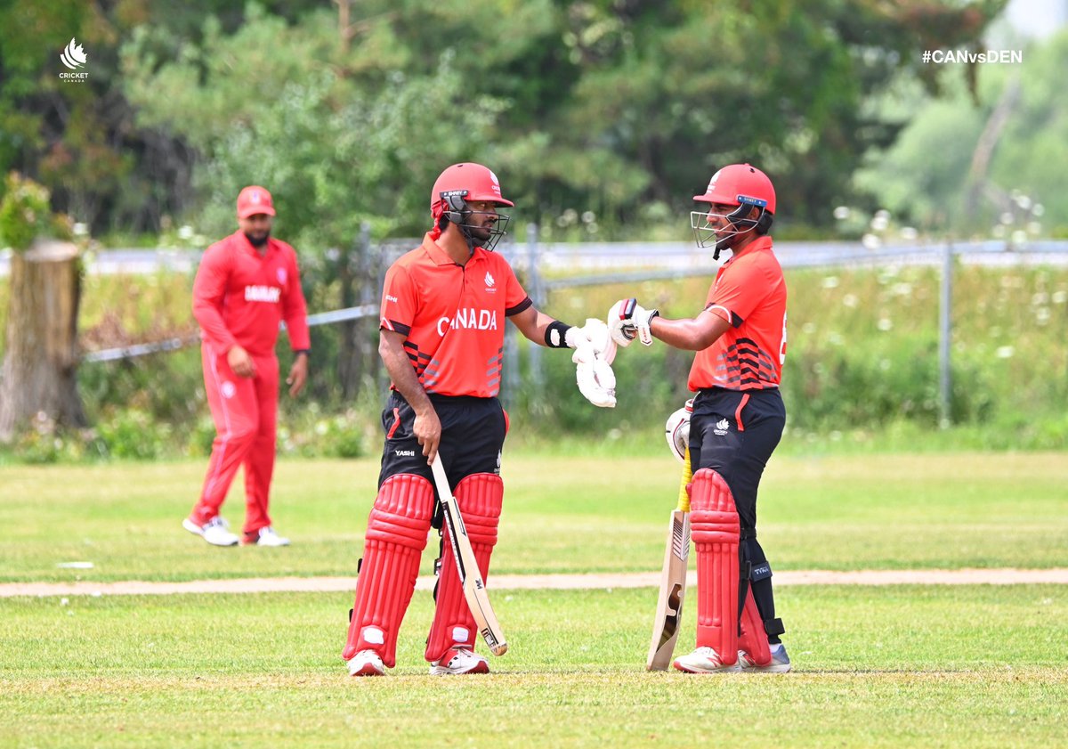 canadiancricket's tweet photo. Innings Break! π¨π¦ vs π©π°
Canada 219/8 (50.0 Overs)
Time to defend!
#cricketcanada #canvsden #icc https://t.co/rU0Xg47rQL
