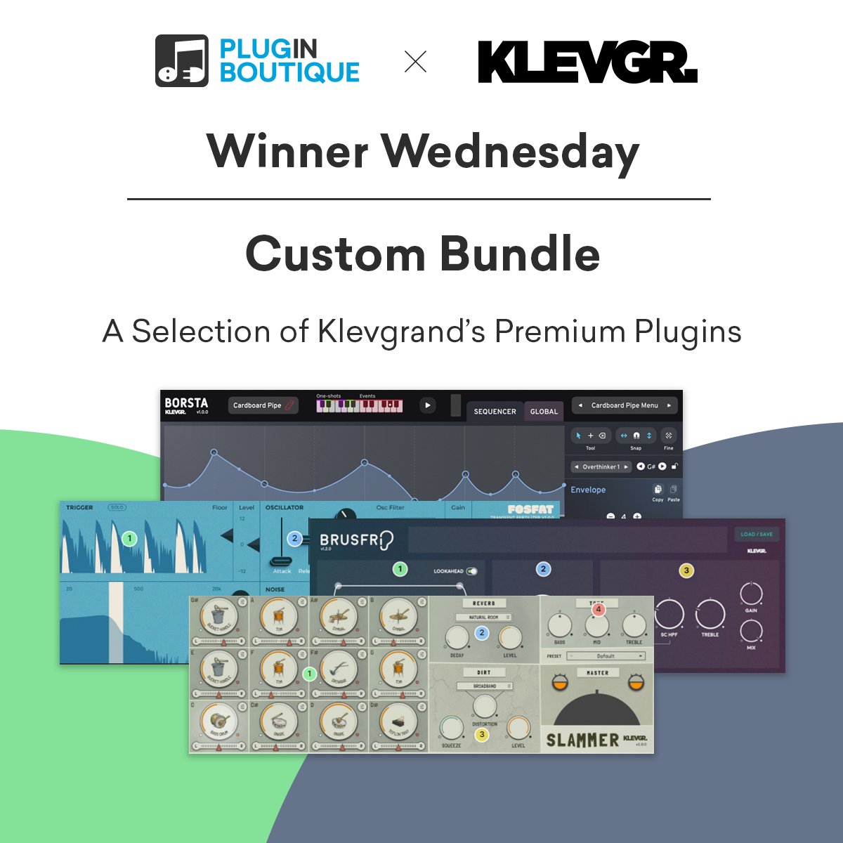 PluginBoutique's tweet image. We have partnered up with Klevgrand to give you the chance to win a Custom Bundle.
​
To enter, simply follow us - 
@PluginBoutique 
 and retweet this tweet!
​
​The winners will be announced next Wednesday.

More Info on Klevgrand's Products: bit.ly/3PYoMxP