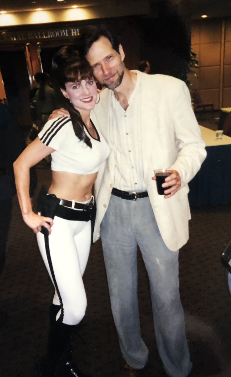 deborahaabbott's tweet photo. A picture with #GaryGianni known for many things including #Conan art. I’m dressed as #CodeTango a comic now out on #Amazon and also the artist of the inside. https://t.co/ZThSM03Hlv