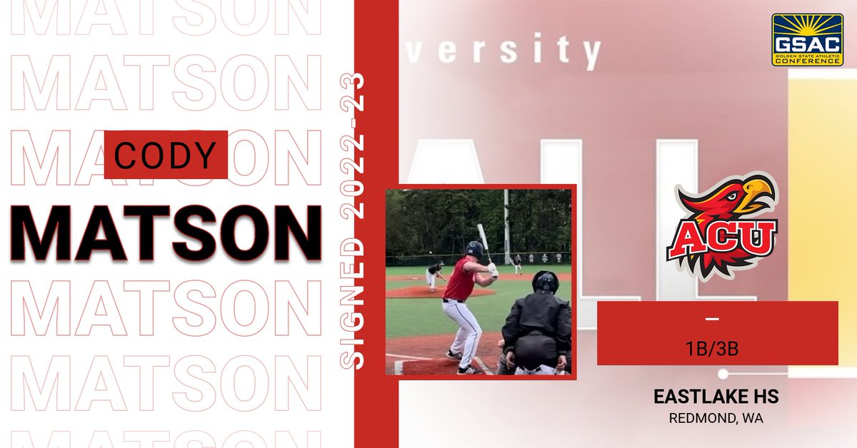 Welcome to the ACU BASEBALL FAMILY <a href="/codymatson2022/">Cody Matson</a>