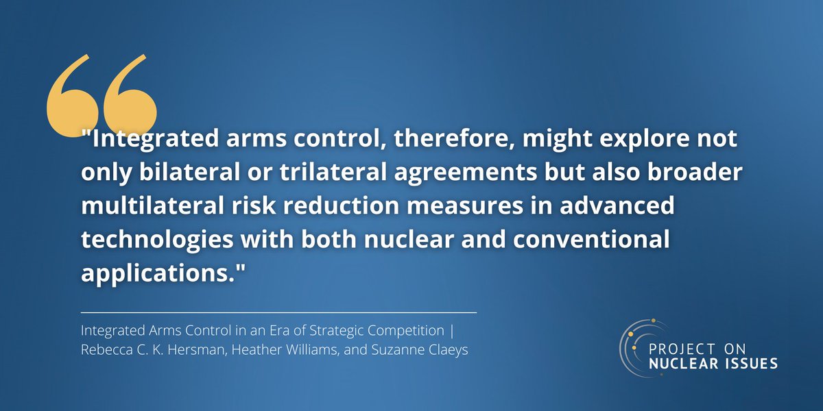 csisponi's tweet photo. He also emphasized the need for future arms control to be multi-domain, multi-capacity, &amp; multi-lateral. Earlier this year, @rebeccahersman, @heatherwilly, and @s_claeys4 outlined what integrated arms control should look like: 

https://t.co/fuG8dCAlwa https://t.co/J62GBiX1da