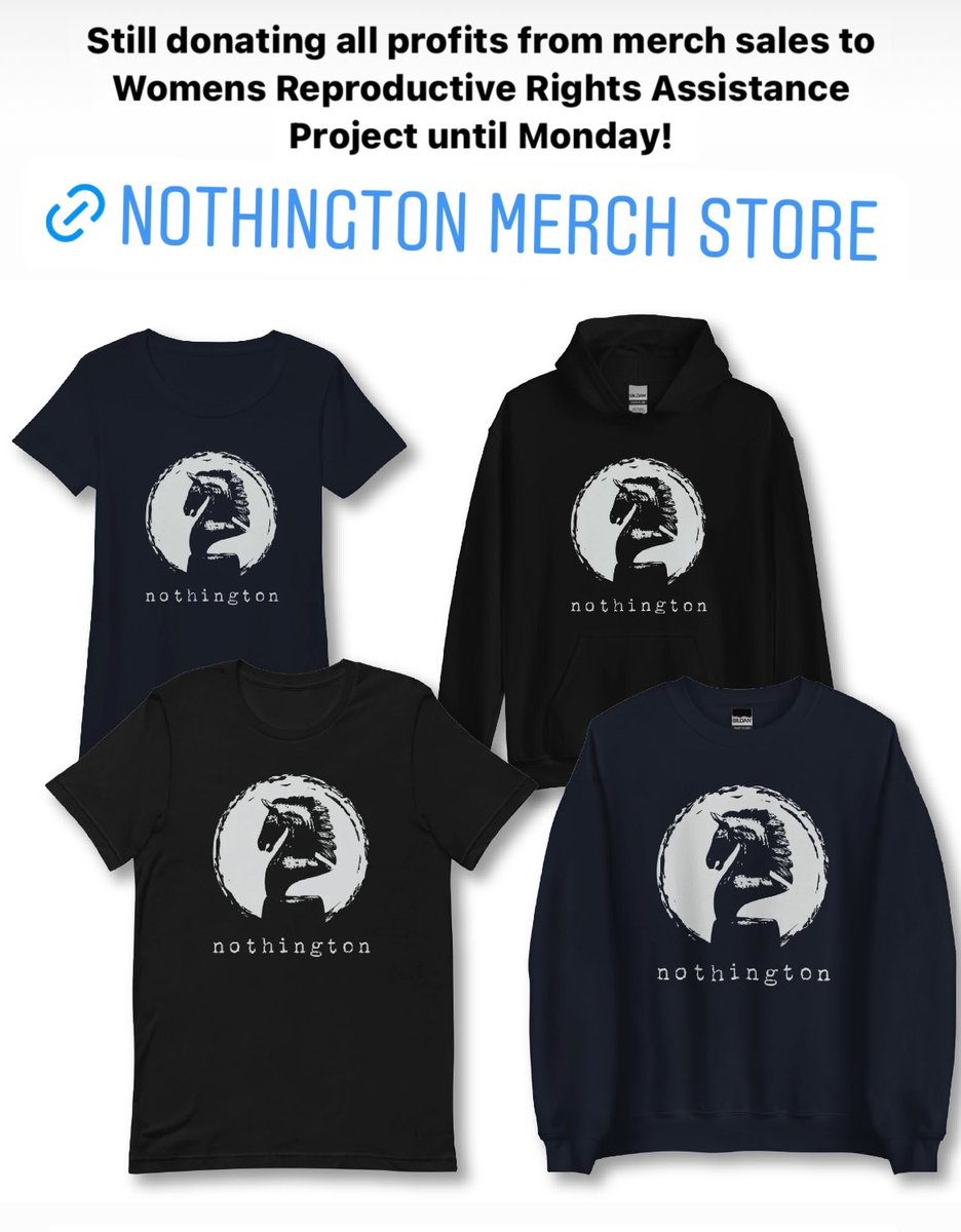 nothington's tweet image. Reminder that we are doing a thing to help people in the little way that we can. Brought back the original shirt design from our first tour in 2007! Cheers! unnaturalhabitats.com/collections/ba…