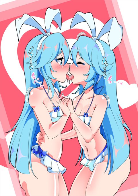 [R-18] ニアノアベロチュー #SOUND_VOLTEX #SDVX #ニアノア #音ゲー #ベロチュー #手コキ #ふたなり #百合 https://t.co/CthTWSBSUe 