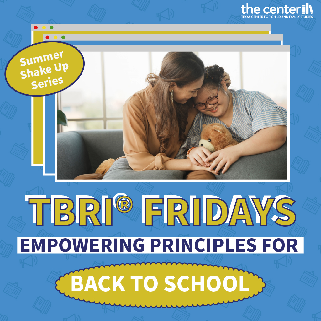 txcentercfs's tweet photo. TBRI Friday is coming up! This month, we'll cover Empowering Principles with a focus on BACK TO SCHOOL! This Friday, we'll hear from TBRI Practitioners with Austin ISD Counseling. They'll share trauma-informed, back to school best practices. Register: https://t.co/kfKw7JAqV9 https://t.co/NGDQrQLgZe