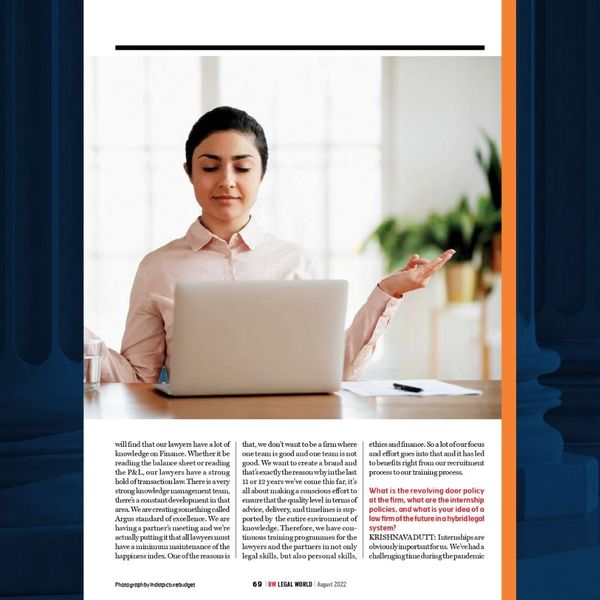 Argus_Partners's tweet photo. In this insightful #interview with @LegalBW, our Managing Partner, @krishnavadutt, shares the journey of #ArgusPartners from its inception and his key learnings through the #globalcrises.
#legal #lawfirm #media #BWLegal #press #corporate #corporatelawfirm #pandemic #recession https://t.co/jT0Hm1bzax