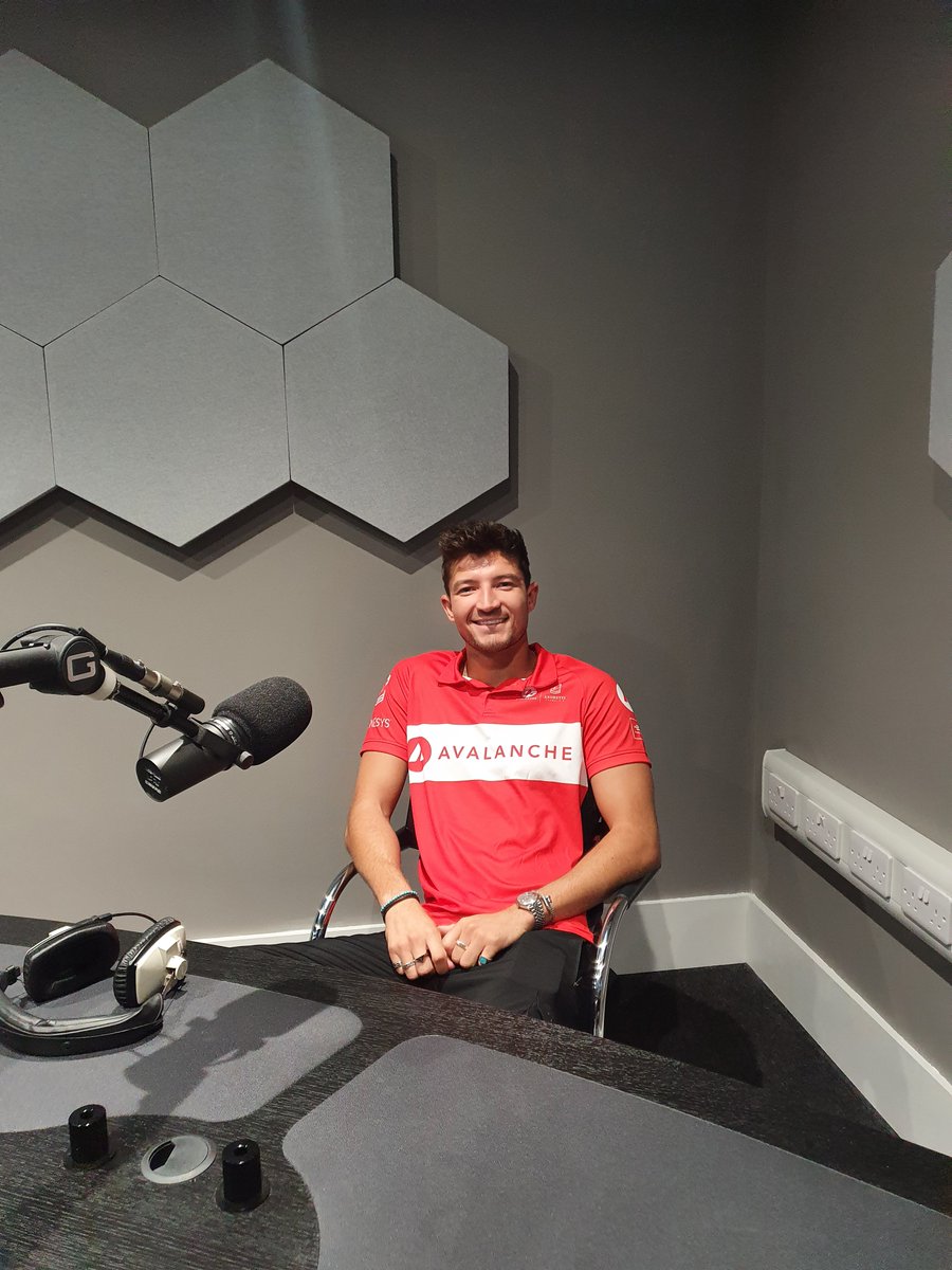 We loved having @JakeDennis19 in the studio today interviewing ahead of the big E-Prix race this weekend! It's not every day that you get to hurtle along a 2.14km track around, and even through, the @ExCeLLondon, and we can't wait to see it. Best of luck, Jake! #eprix #FormulaE