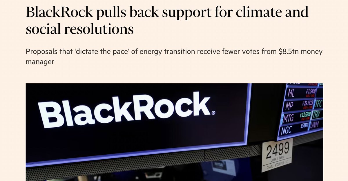 We knew it was coming...

Check out the #BLKsBigProblem network response when this news first broke in the thread below ⤵️

TL;DR <a href="/BlackRock/">BlackRock</a> needs to meet the moment. Escalated climate risk requires escalated engagement, and BLK balked this AGM season.

ft.com/content/48084b…