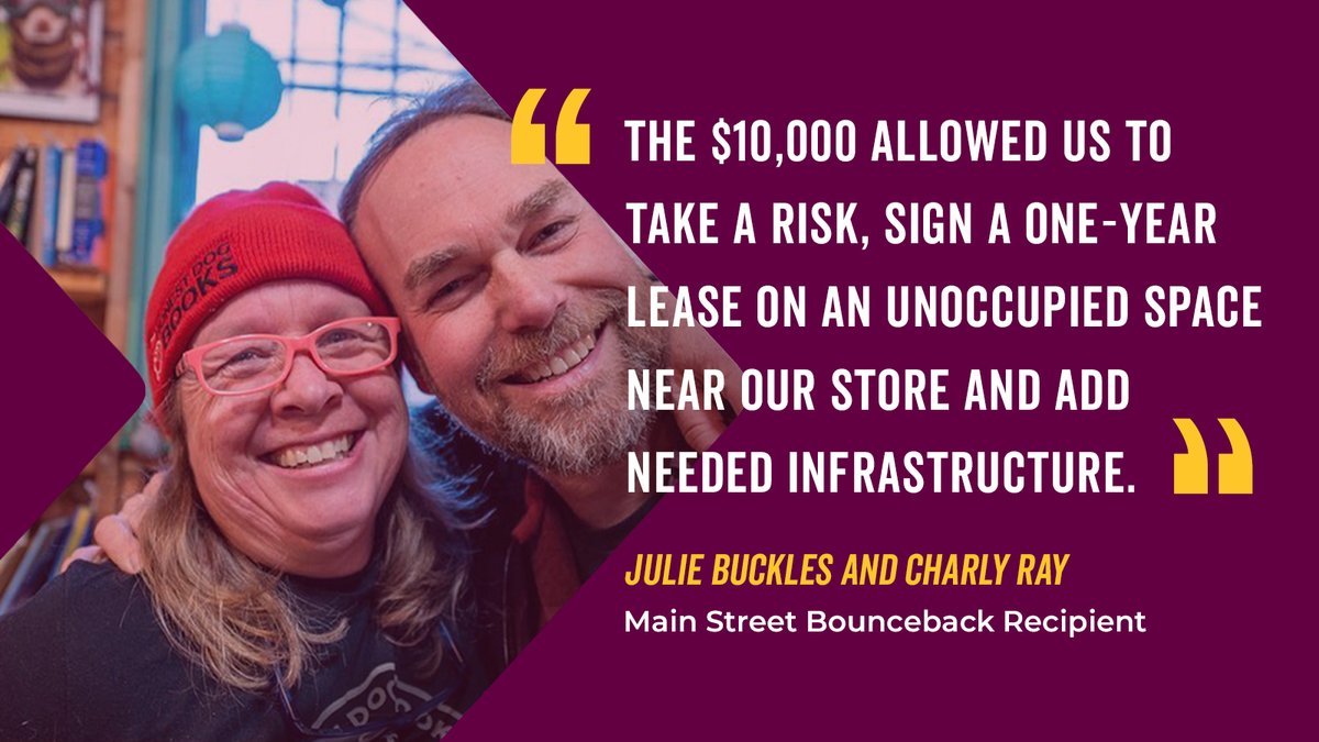 WEDCNews's tweet photo. .@BooksHonest (Bayfield, WI) is a #MainStreetBounceback Grant recipient.

Co-owners, Julie and Charly used the grant to lease a space to improve their packaging, shipping and storage capabilities.

Honest Dog Books: https://t.co/Od1WuzgpEw

Apply: https://t.co/tgdl2dPDVp https://t.co/xuhj9gawO5