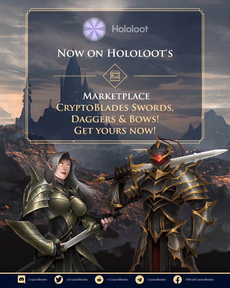 CryptoBlades (@cryptoblades) on Twitter photo 🔔 Now on <a href="/hololoot/">Hololoot AR Technology</a>'s Marketplace:
⚔️ CryptoBlades Swords, Daggers, and Bows!⚔️
Make sure to claim your free #CryptoBlades pendant, as it will be the key 🗝️ to enter our next giveaway 🎁
Check it out now 👇
play.google.com/store/apps/det…
#Crypto #AR #web3 #PlayToEarn 🔔 Now on <a href="/hololoot/">Hololoot AR Technology</a>'s Marketplace:
⚔️ CryptoBlades Swords, Daggers, and Bows!⚔️
Make sure to claim your free #CryptoBlades pendant, as it will be the key 🗝️ to enter our next giveaway 🎁
Check it out now 👇
play.google.com/store/apps/det…
#Crypto #AR #web3 #PlayToEarn