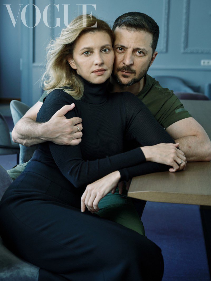 Ok this is fucking weird. Your country is a complete war zone and you’re posing for vogue with your wife. Strange AF #Zelensky #Ukraine️ #UkraineRussiaWar