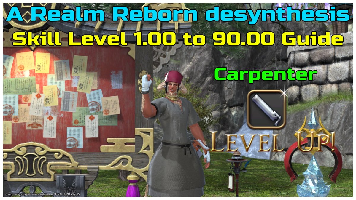 zanelionhartxiv's tweet photo. Today's video  #Crafter #FFXIV #desynthesis #guide #leveling #carpenter #ARealmReborn https://t.co/IvEE5CLa8Q