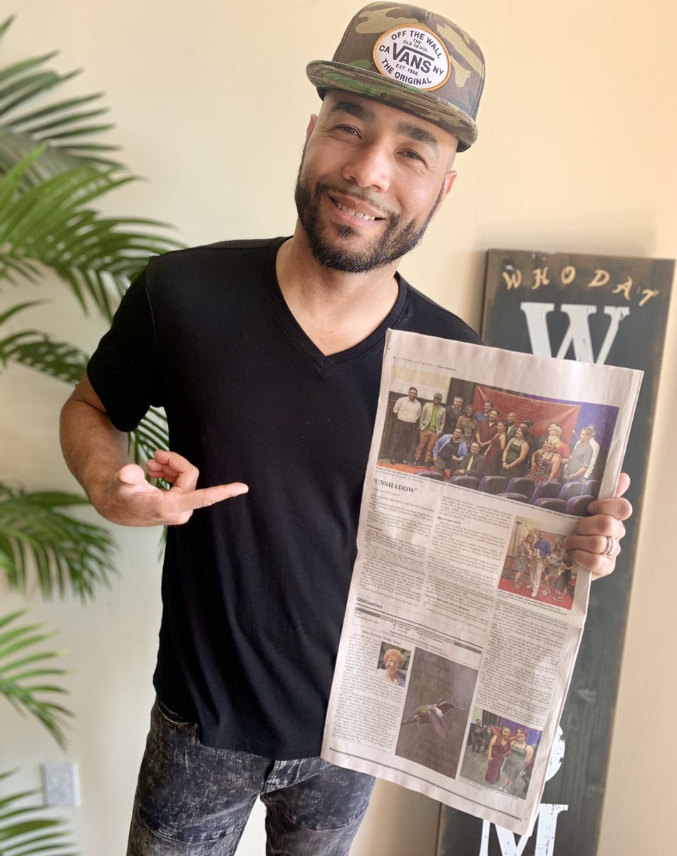 prozDplay's tweet photo. I MADE THE PAPER! 🔥 | Vic Mendoza’s ‘Unshadow’ movie made the FRONT PAGE of the Daily Press newspaper and online! Covers over 5 cities! I’m in the movie cast as Commander Joseph M Pruitt. Major S/o to Vic and all the amazingly talented cast and crew! #actor #movie #indiefilm #on https://t.co/OZVRAxzPYl