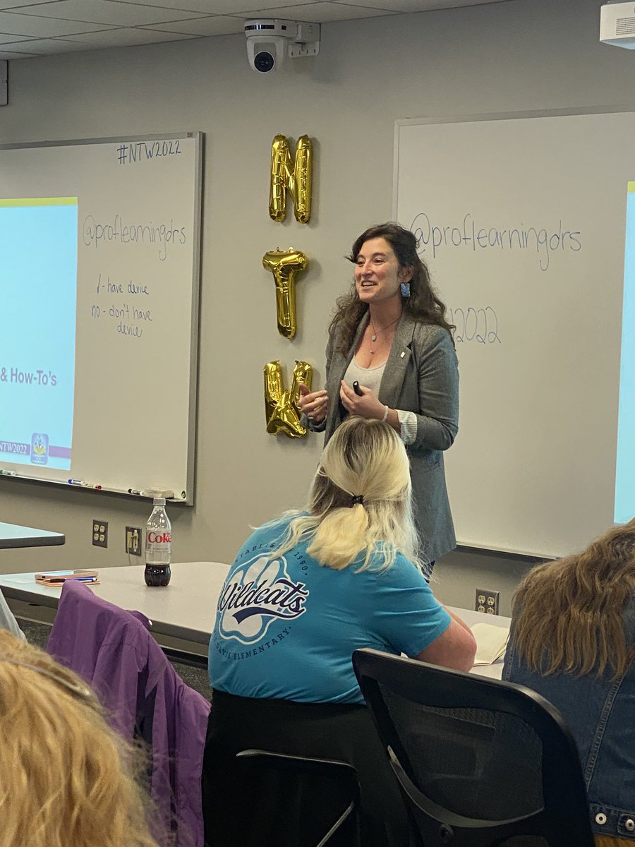 Alexis Harmon, Director of Educational Technology and Communications talked about “getting your hands dirty to learn” and asking for help! #NTW2022 @proflearningdrs