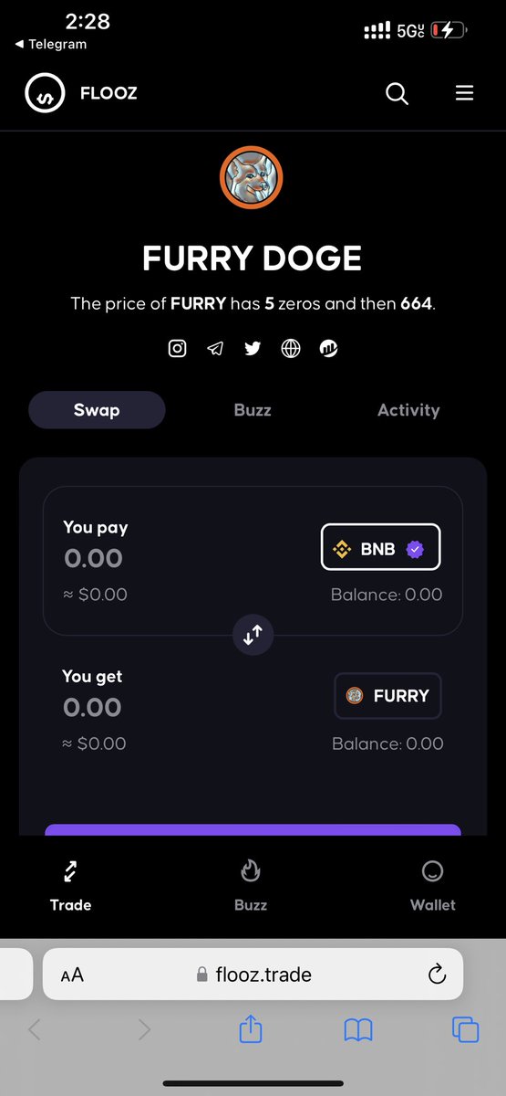 We are now on flooz trade