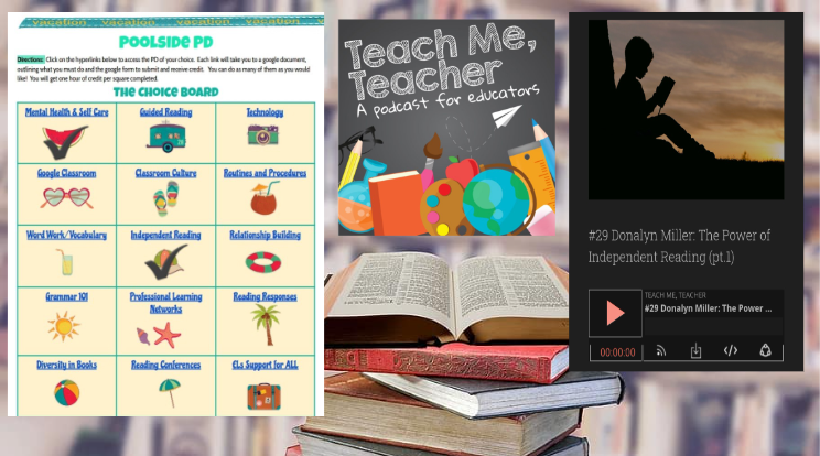 Tiffany_Lee_7's tweet photo. @pisdesela #PISDLAChat #PoolsidePD Just listen to 2 Podcasts w/ @donalynbooks on Teach Me,Teacher: Build Life Long Readers w/ Independent Reading. Make time (15-20 minutes); Give students choice & access to meaningful books; teacher confer and talk about books daily. https://t.co/s8CAJFdvVV