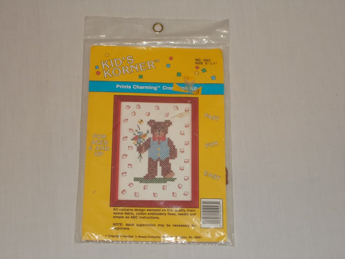 Excited to share the latest addition to my #etsy shop: Vintage Needles N Hoops Kid's Korner Prints Charming Cross Stitch Kit 1023 5' x 7' NOS New Sealed etsy.me/3oAlwNr #kidskorner #printscharming1023 #needlesnhoops1023 #kidscrossstitch #crossstitchkit #attictr