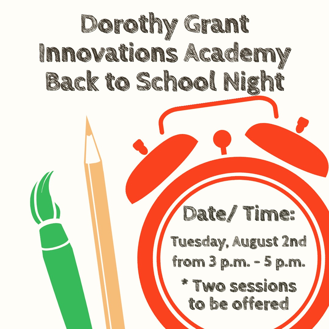 Hello DGIA family! Just wanted to send out a reminder that we will be hosting our Back to School Night Tuesday, August 2nd, from 3 p.m-5 p.m. We can’t wait to see you as we kick off the new school year. #DGIAfamily #Newschoolyear2022 #WeareGrant