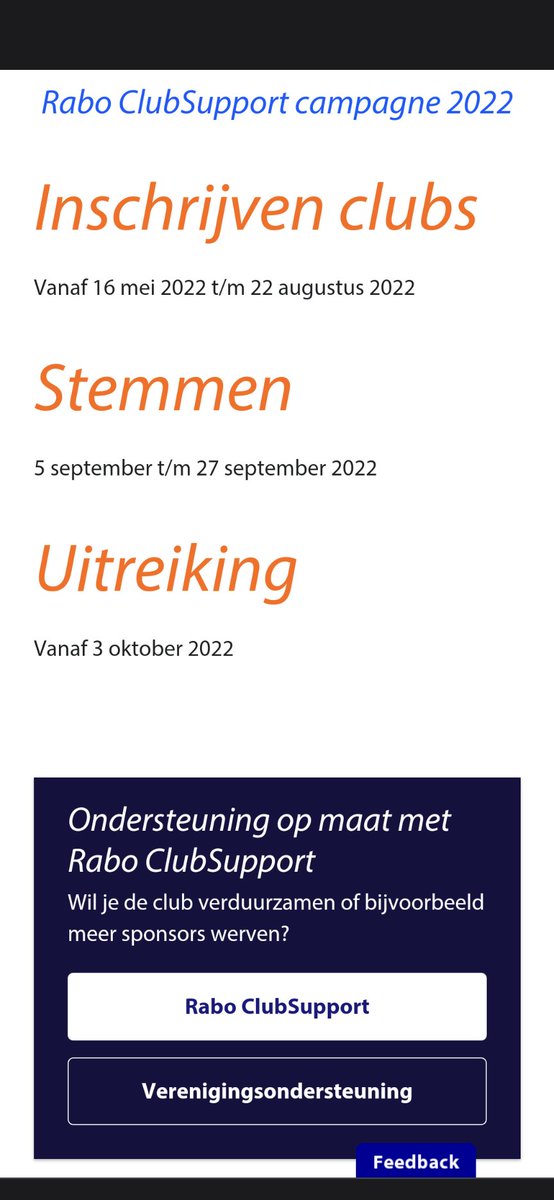 We hebben ons weer ingeschreven als deelnemer aan de #raboclubsupport van <a href="/Rabobank/">Rabobank</a> voor een financieel steuntje in de rug. Stem je straks op ons? rabobank.nl/leden/clubsupp…