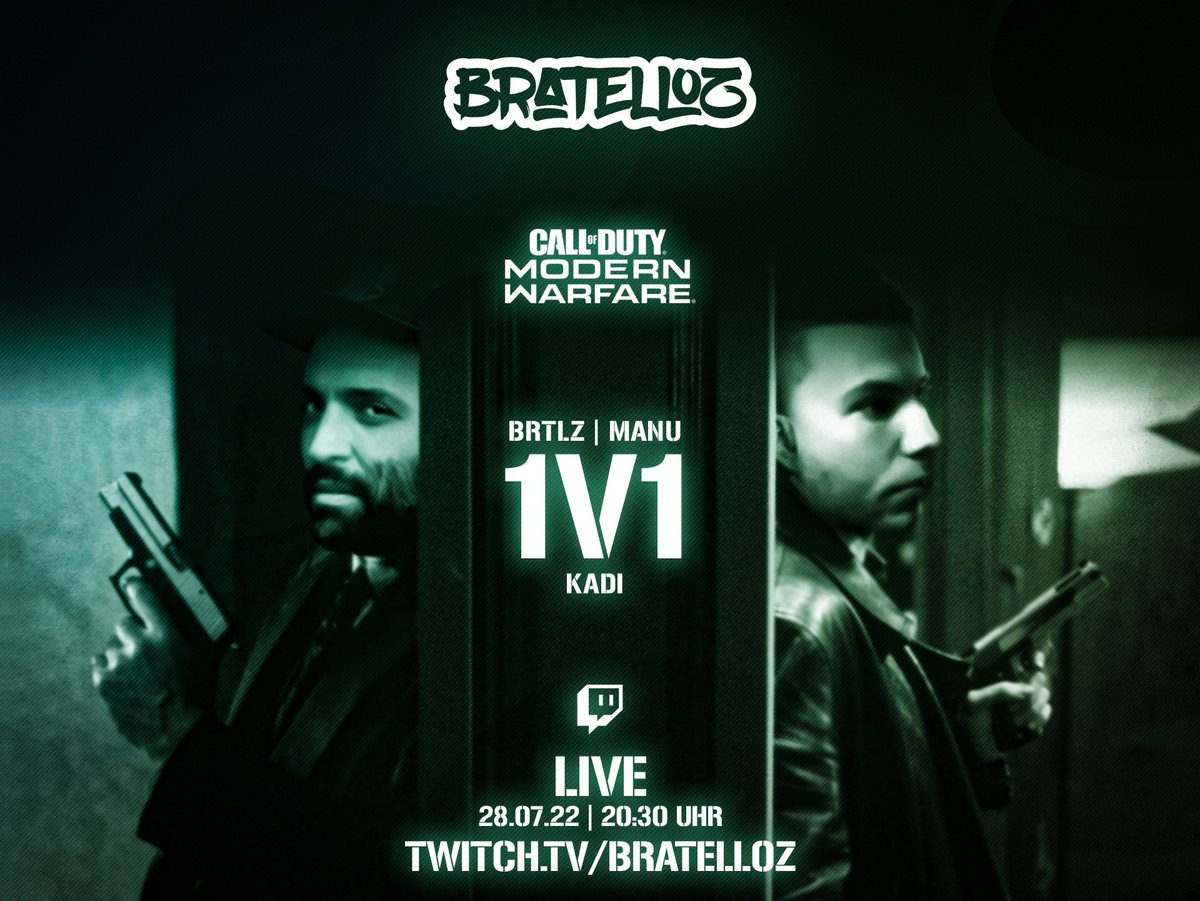 Bratelloz's tweet photo. Das Duell der Giganten!
Morgen Abend um 20:30 Uhr Live 
Seid dabei 🤞🏼: https://t.co/Rp7D5DwSJb

https://t.co/5MM6UHDG42
#twitch #twitchstreaming #Bratelloz #streaming https://t.co/xhzS8LPVxg