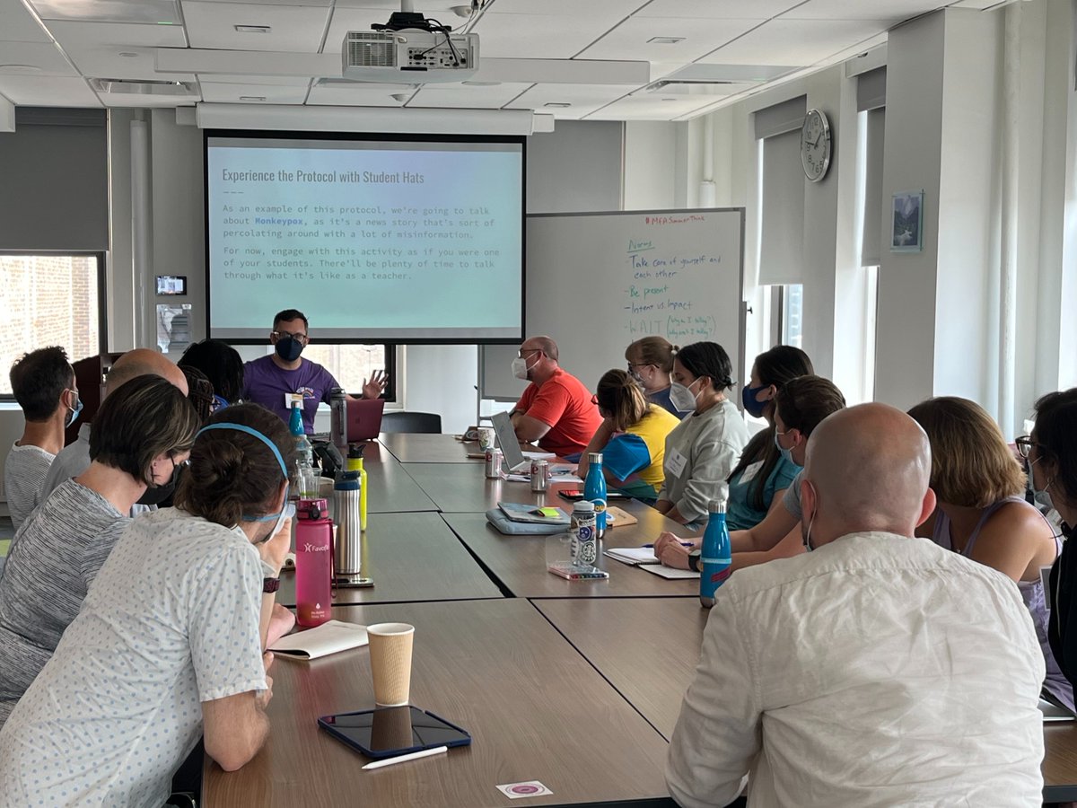 MathforAmerica's tweet image. It seems every day we are asked to process a new traumatic event, so how can we address these events while helping our students to process them? #MfAProud teacher @stoodle leads a #MfASummerThink group of teachers in discussing how to navigate current events in the classroom.