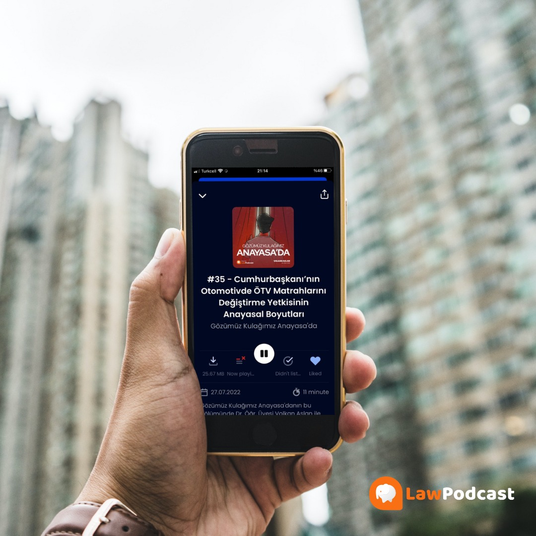 Her çarşamba @volkanaslan1907 'ın  sunduğu Gözümüz Kulağımız Anayasada’nın yeni bölümü “Cumhurbaşkanı’nın Otomotivde ÖTV Matrahlarını Değiştirme Yetkisinin Anayasal Boyutları” başlığı ile sizlerle! 

Dinlemek için şimdi tıkla! 👇🏻
🎧 share.lawpodcast.co/?episode=99257