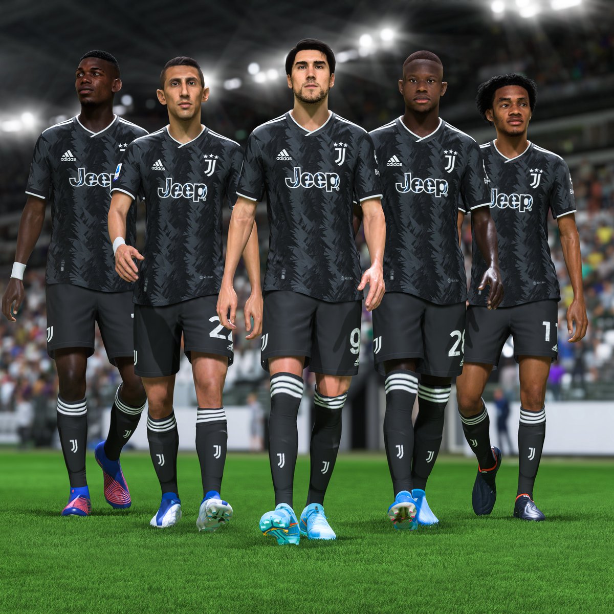 juventusfcjp's tweet photo. #FIFA23 に嵐を起こす ⚡

@EASPORTSFIFA + @EASPORTSFIFA_JP に新しい2022/23アウェイユニフォームが登場 🎮😍 https://t.co/LvynvaZOzK