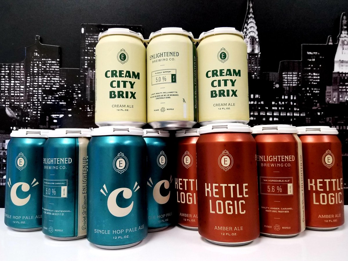 CityViewLiquor's tweet photo. Milwaukee's @EnlightenedBeer NOW AVAILABLE! #WelcomeToMadison #GetItAtCityView #WiscoCraft #WiBeerWednesday #NewBeerArrivals #TimeForAColdOne #MilwaukeeCraftBeer #WiCraftBeer #DrinkWisconsinBeer https://t.co/A9RMmT29vE
