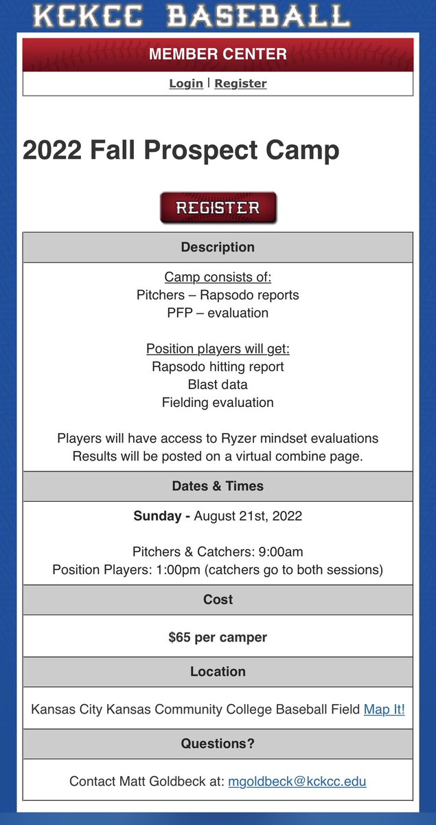 🚨Uncommitted 2023’s, 2024’s and 2025’s, This is a great opportunity to be seen by our coaching staff! Get signed up now! kckccbaseball.com/content/2022-f…