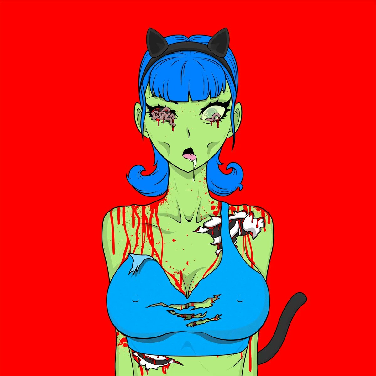 I think I got something in my eye 😳 can you check? 😵💀 #FreeMint #DeathGirl #FreeNFT #NFTcommunity