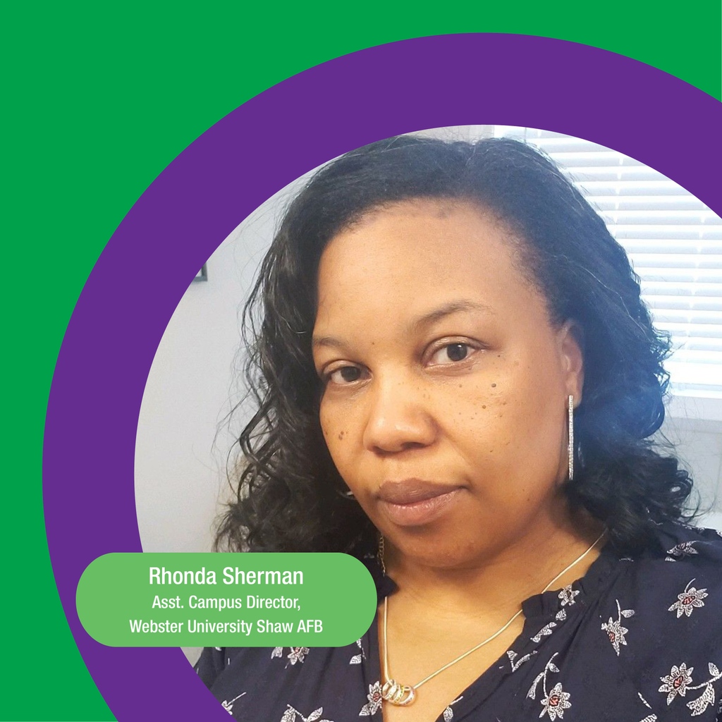 scwomenlead's tweet photo. Our #WomenCrushWednesday is Rhonda Sherman, assistant campus director for @websteru at Shaw AFB, SC WIL Circle Coordinator, board member for SC Black Pages, member of two Webster U Staff Alliance committees & @RTramaine is a mom!
#WCW #SCWIL #EngenderingDemocracy https://t.co/eCfVzHTYB7