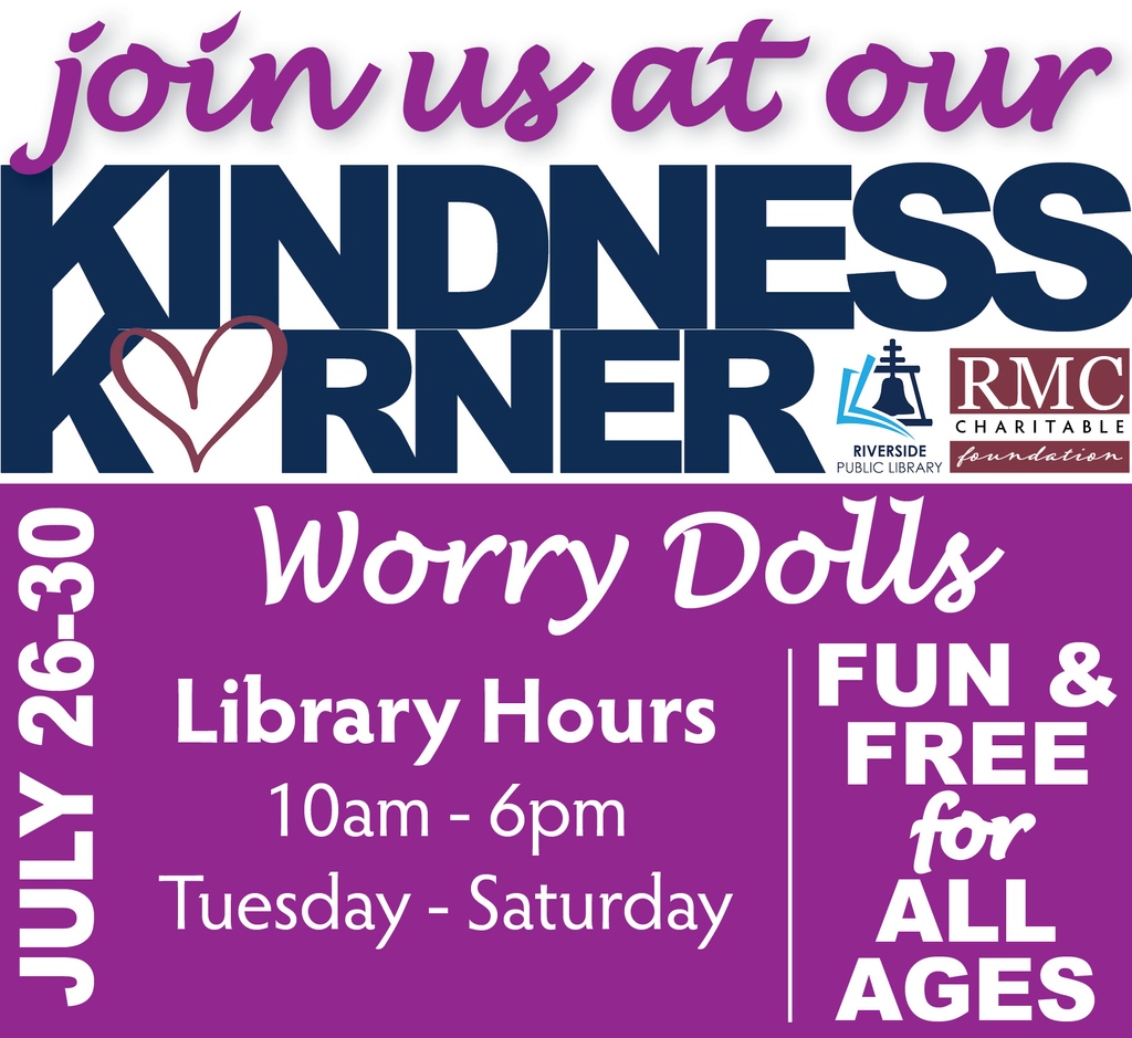 ABI_Bullying's tweet photo. This week we will be hosting our Kindness Korner where we will be making Worry Dolls. 🤩
Esta semana estaremos organizando nuestro Kindness Korner donde haremos Quitapenas. 🤩
.
#RMCCF #ABI #KindnessKorner #RiversidePublicLibrary https://t.co/sd66KDUgAs