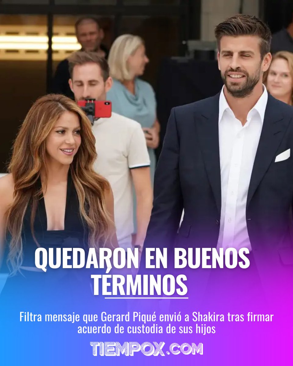 Tiempox_Mex's tweet photo. Llegaron a un acuerdo 🤝

🗣“Te deseo lo mejor. Lo importante es la felicidad y el bienestar de nuestros hijos”, le habría enviado el defensor del Barcelona FC, según allegados al deportista. https://t.co/SkABtjFlRB