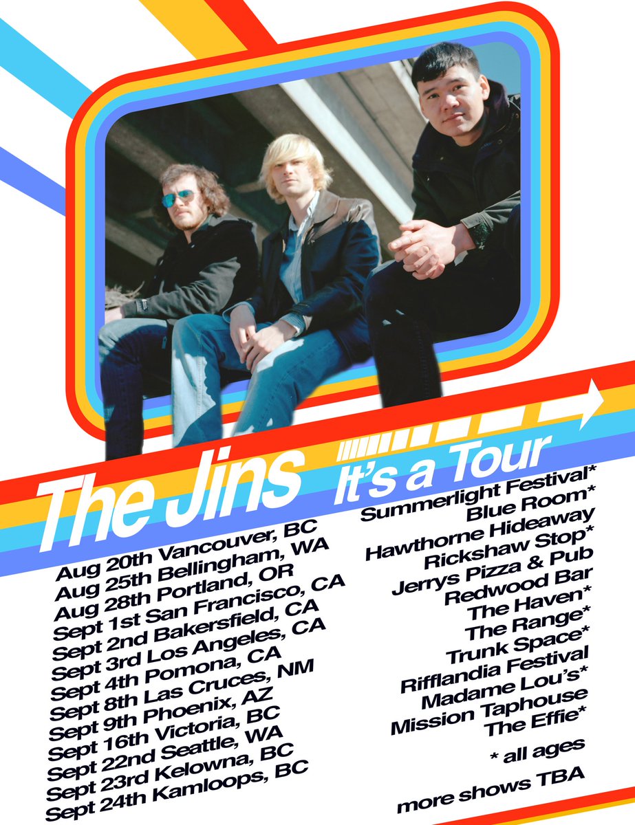 ITS A TOUR! We're finally hitting the road this August/September for a string of dates in West USA/Canada! Grab your tickets here - linktr.ee/thejinstour