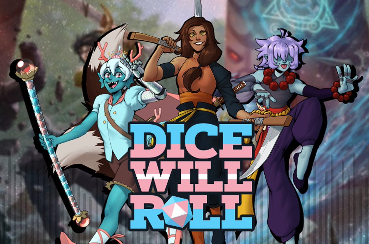 DiceWillRoll's tweet photo. Sometimes we get homophobic comments on our ads for our show here telling us it's not realistic for every character in Dice Will Roll to be queer. I've taken it into consideration, and decided to ad even more queer characters. https://t.co/lh3A4RmUFV