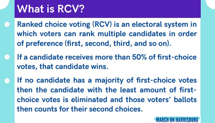 VoterChoicePA's tweet photo. Our AMAZING speakers and endorsements team is doing the hard work of getting the word out about why Pennsylvania needs #RankedChoiceVoting! Check out these handy business card explainers they made 😍 Want to get involved? Sign up at https://t.co/vKzq2whV3y and we’ll reach out! https://t.co/3oad3VVadb